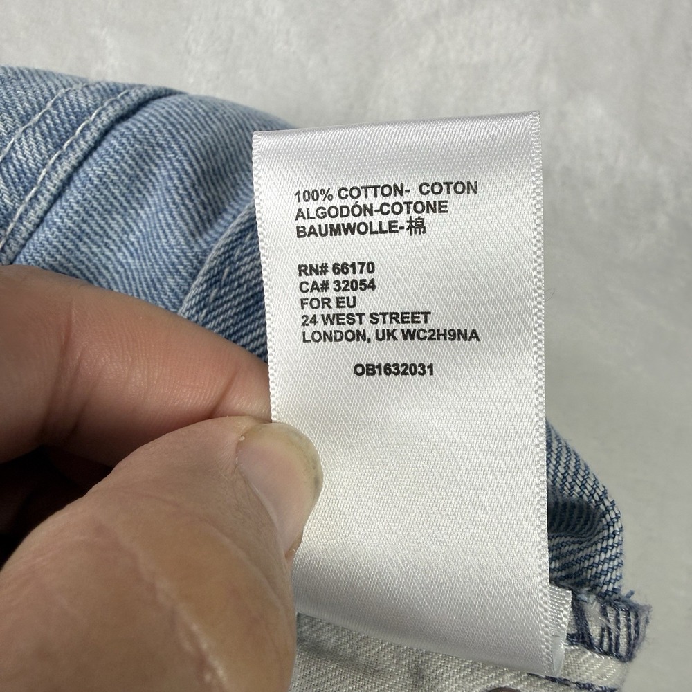 BDG Baggy Fit Jeans Mens 33x32 Light Fade Distressed Wide Leg Raw Edge - Picture 10 of 15